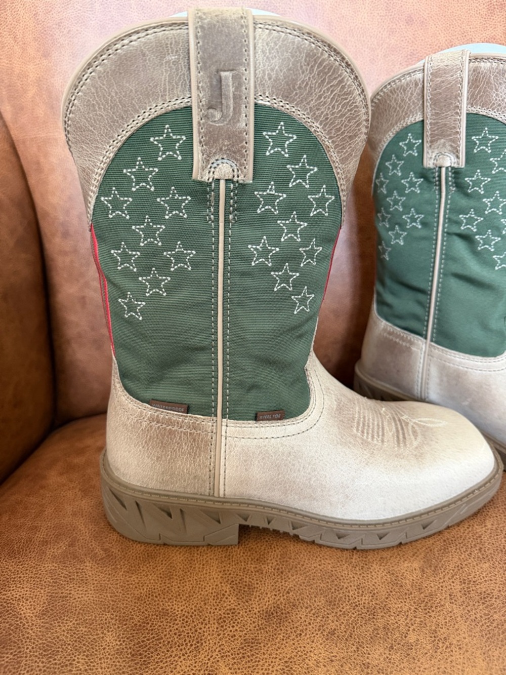 Justin Brand men’s work boots; waterproof and steel toe men’s size 9 - Picture 2 of 13